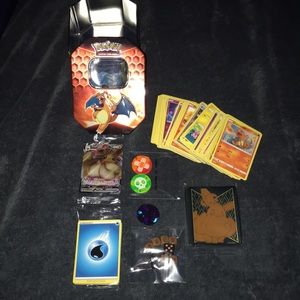 Pokémon cards and tin